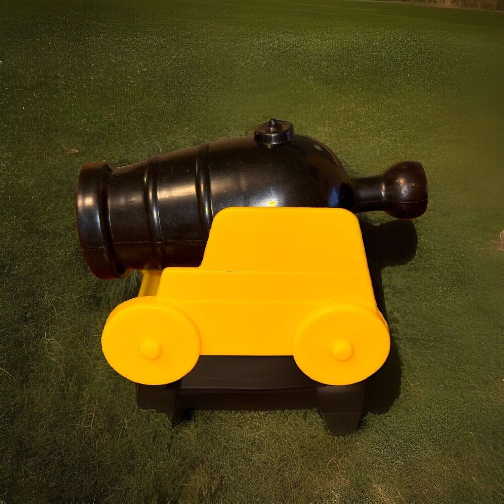 Vintage 1990's Redbox Pirate Ship Replacement Cannon Yellow Black Accessories